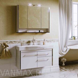 Комплект мебели для ванной комнаты Санфлор 100 Sanflor подвесной