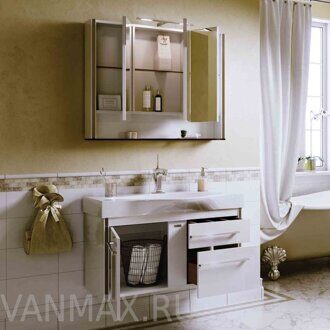 Комплект мебели для ванной комнаты Венера 85 см Санта подвесной