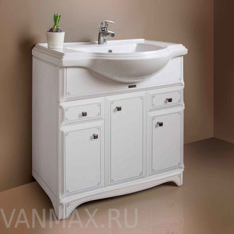Комплект мебели для ванной комнаты Омега 65 см Санта белый подвесной