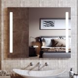 Комплекты мебели для ванной "Акварель 60" НОРТА белый/розовый металлик