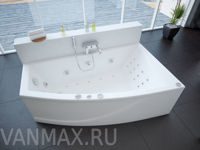 Мраморная ванна Скарлет AquaStone  170х645-827 (белые ножки)