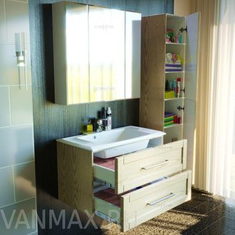 Комплект мебели для ванной комнаты Венера 105 см Санта подвесной