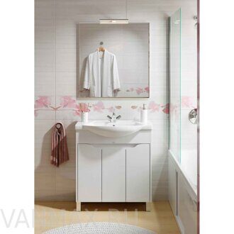 Зеркальный шкаф для ванной комнаты Стандарт 90 см Санта свет